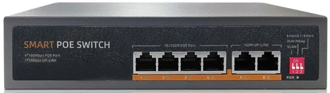4-port PoE switch, 100 Mbit